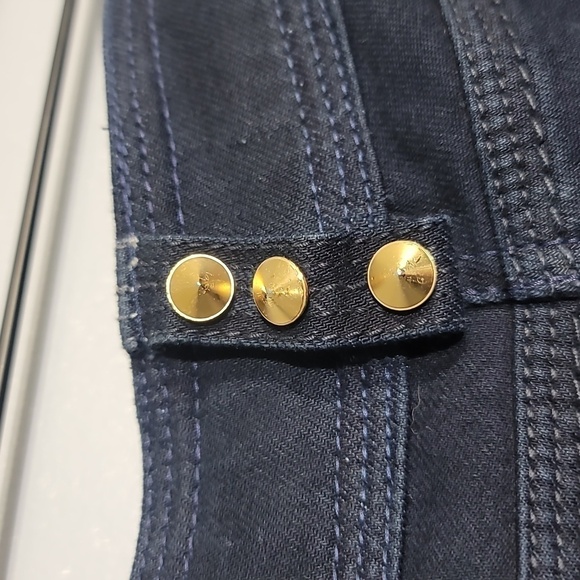 FENDI Studded Dark Wash Straight Leg Jeans - Picture 9 of 11
